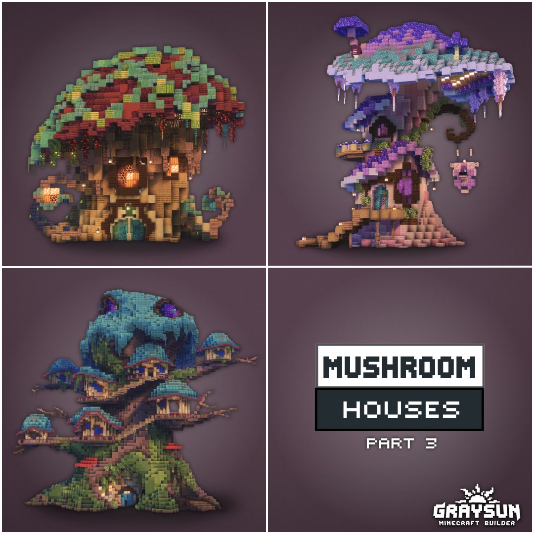 FINAL Mushroom Designs in ! This mushroom Village is very near much Completion.. Make sure to check my streams on Twitch, the village is BreathTaking ! #Minecraft #Minecraftbuilds #minecraft建築コミュ
