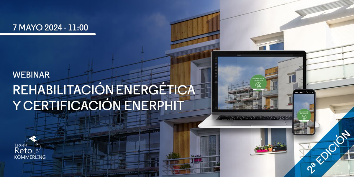 WEBINAR: Rehabilitación energética y certificación EnerPHit 2024. En este webinar mostraremos diferentes técnicas con las que afrontar rehabilitaciones energéticas y sostenibles. hubs.la/Q02sN11Z0 #Arquitectura #Sostenibilidad