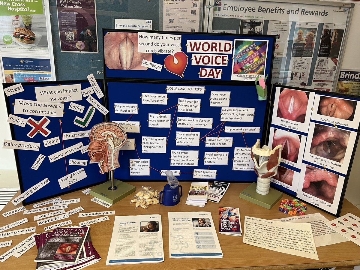 Harriet Atherton (@harriet_slt) on Twitter photo Happy World Voice day! Our voice team have an information stand next to Greggs at New Cross hospital. Come and find us to learn more about your voice! <a href="/RWT_NHS/">The Royal Wolverhampton NHS Trust 🏥</a> <a href="/BVAVoice/">British Voice Assoc.</a> <a href="/Phoebe_T_SLT/">Phoebe Tripney</a> @LouiseBrodrick #worldvocieday #vocalhealth #voice Happy World Voice day! Our voice team have an information stand next to Greggs at New Cross hospital. Come and find us to learn more about your voice! <a href="/RWT_NHS/">The Royal Wolverhampton NHS Trust 🏥</a> <a href="/BVAVoice/">British Voice Assoc.</a> <a href="/Phoebe_T_SLT/">Phoebe Tripney</a> @LouiseBrodrick #worldvocieday #vocalhealth #voice