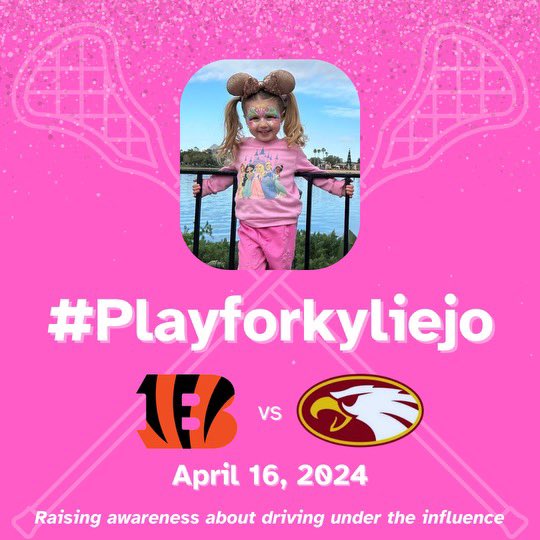 Game day!! Today we play for Kylie and wear pink to raise awareness about driving up the influence #together