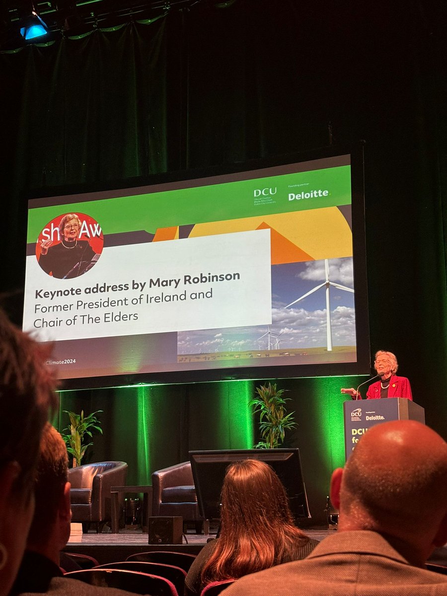 We attended #DCUClimate2024 ! We left inspired by Mary Robinson who said “Ireland has good climate policies, we just aren’t enacting them' in relation to Irish climate policy. What are your thoughts on how we enact these policies? 🤔