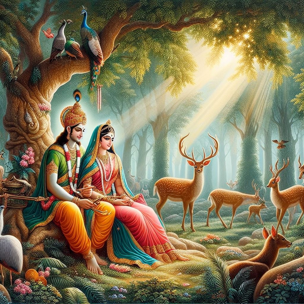 viyasiddipetme's tweet photo. "In Nature's Embrace: Ram and Sita find solace and serenity amidst the whispering trees and dancing leaves of the forest."
@siddipetme #RamAndSita
#ForestSerenity #NatureEmbrace
#DivineJourney #SacredConnection #EternalLove https://t.co/iQkHGpCx9y