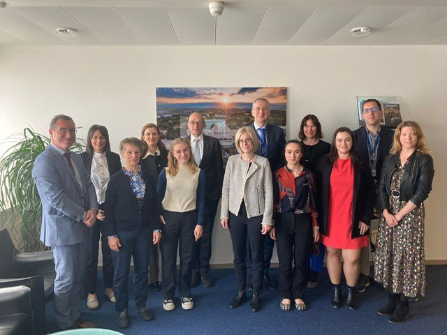 Honoured to host @DCAF_Geneva and partners for a discussion on good #CyberSecurity governance in the Western #Balkans Technical cooperation on complex issues can create trust and have direct impact for the people. #Geneva 💙#WorkingOnSecurity