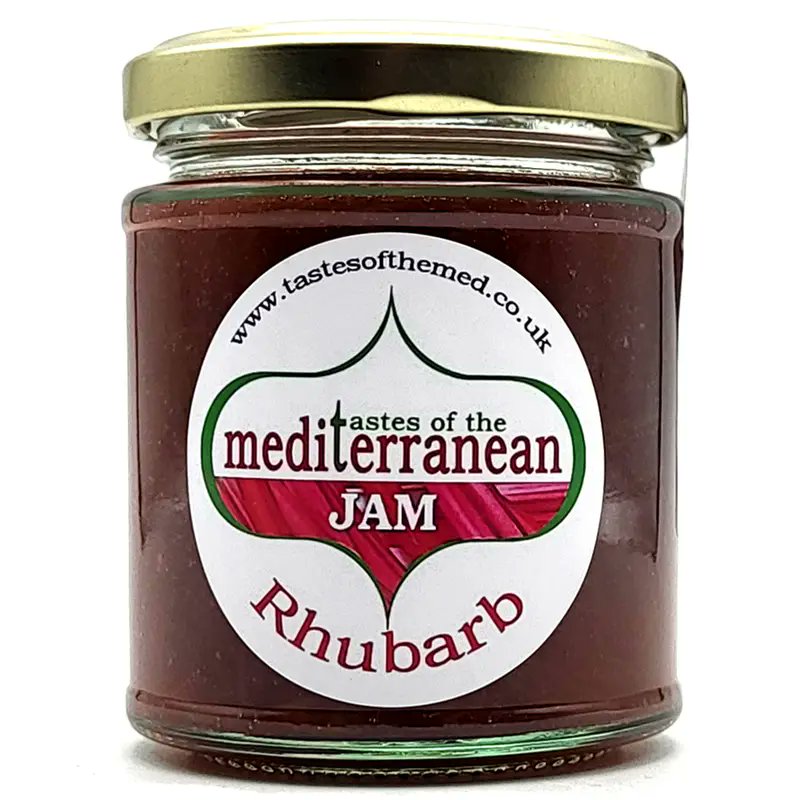 Sweet, tart, full of fruit and flavour and available to order via our website! Serve with ice cream, dollop in a cake, spread on your morning toast or simply eat out of the jar! #MHHSBD #collabhour #rhubarbjam #CraftBizParty