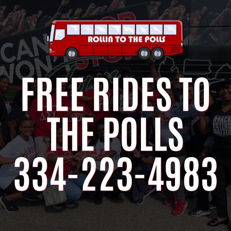 🗣️MONTGOMERY! Today is Election Day! Head to the polls between now and 7pm to make your voice heard! 

🚨 Need to check your status or polling location? Visit: myinfo.alabamavotes.gov/voterview

Remember… ELECTIONS HIT DIFFERENT WHEN YOU VOTE! #VOTE #AL02 #Alabama