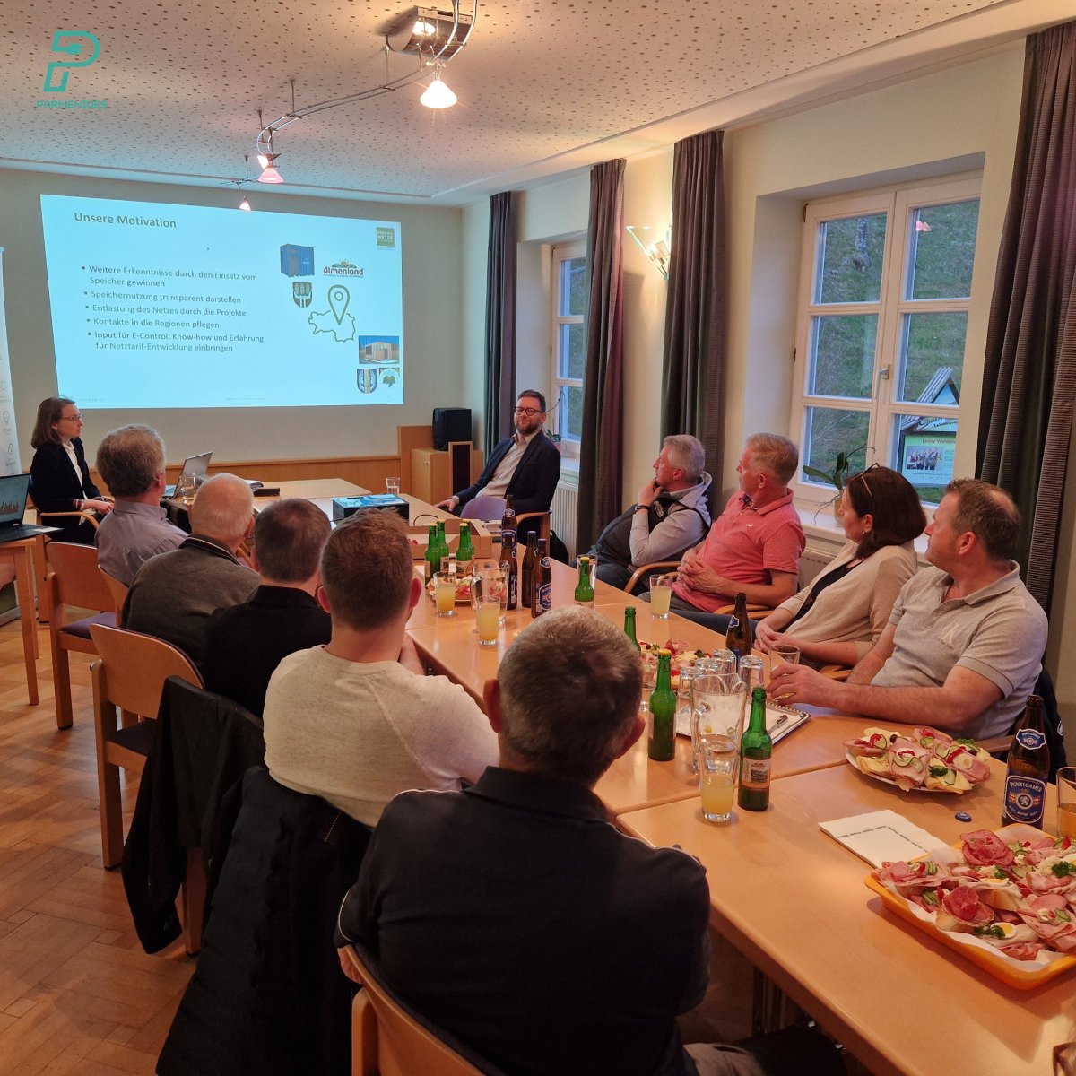 Earlier this month, customer information and acquisition events were held in the Austrian pilot regions in Heimschuh and Gasen.
Our member Enetze presented #PARMENIDES and its main focus. Enetze answered questions from the participants about the project
#sustainability #horizoneu