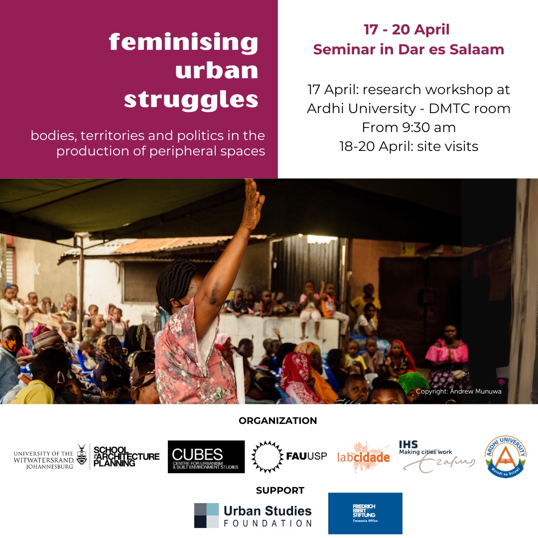 📢Join us from April 17th to 20th, 2024, for an innovative seminar titled 'Feminising Urban Struggles: Bodies, Territories, and Politics in Peripheral Spaces.' This four-day event will delve into the important role of women in shaping urban landscapes and building solidarity.