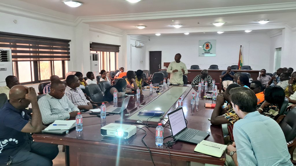 Thank you to @NADMOGHANA for hosting us today, and for continuing the discussions on how we can, with @StatsGhana, more effectively support crisis response in the event of future flooding or other crises #data4good