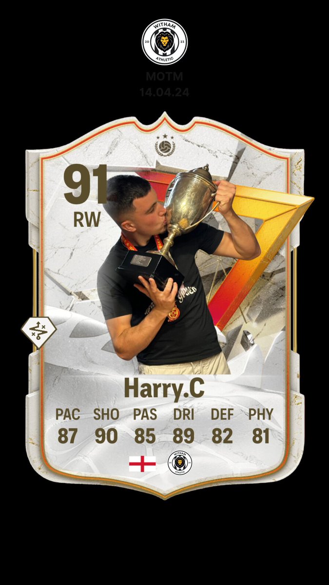 WithamAthletic's tweet photo. Our man of the match 😍😍😍 @HarryCritchley4 https://t.co/4xFaEbR5Nj
