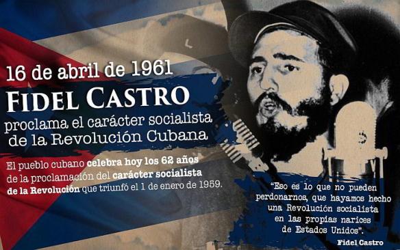 El 16 de abril de 1961 Fidel Castro afirmó: “Eso es lo que no pueden perdonarnos, que estemos ahí en sus narices ¡y que hayamos hecho una Revolución socialista en las propias narices de Estados Unidos! 
#FidelPorSiempre
#CubaViveEnSuHistoria