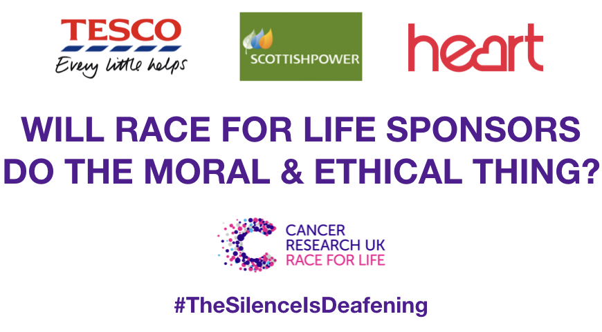 Will @Tesco @ScottishPower & @thisisheart do the moral & ethical thing and ask @Michelle_CRUK & @CR_UK to open their flawed @raceforlife 'inquiry' to public scrutiny?
Article here: ow.ly/PlxE50FKgBn
#Honesty #Integrity #Morals #Ethics #TheSilenceIsDeafening