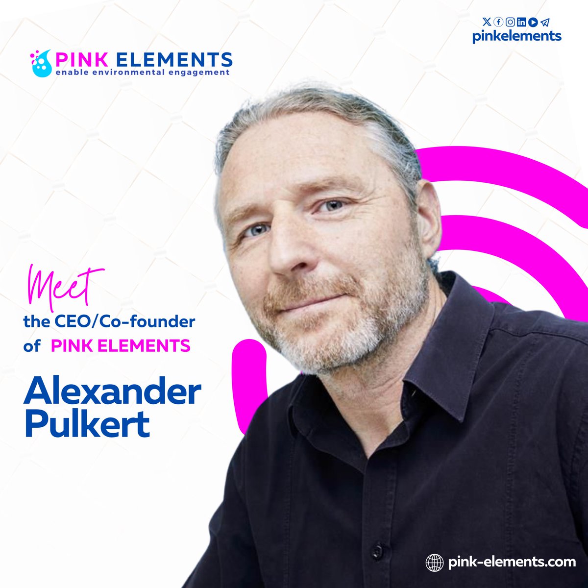 🚀 Meet Alexander Pulkert, CEO, Co-Founder and a visionary at Pink Elements! At 57, Alexander isn't just a family man with three children and two grandchildren; he's also a trailblazer in managing international business ventures. 🌍 With over 30 years of expertise, he has led