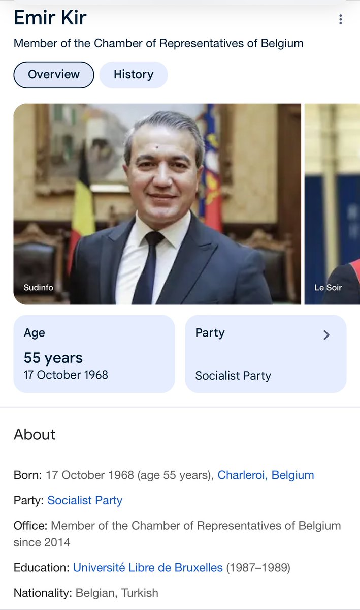 The Nazis were National socialists.
Here is Emir Kir a Member of the Chamber of Representatives of Belgium a Turkish Nazi Muslim who’s stopping Conservative voices in Europe. 

This is the future of Europe under Muslim socialist Nazis.