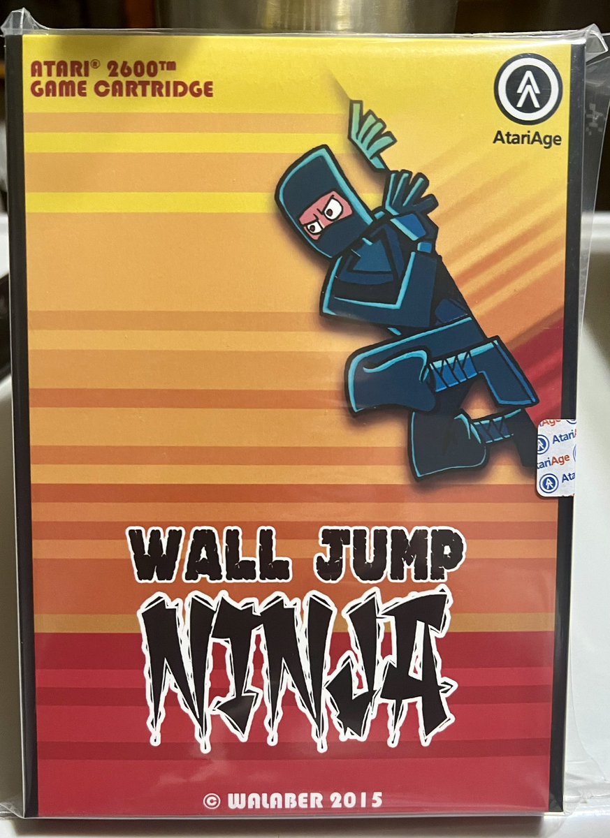 AtariMan71's tweet photo. Wall Jump Ninja is a fun little #Homebrew home for #Atari2600. The best way I can describe it is that it is an advanced game of the floor is lava. Again you have to collect letter tiles as you proceeded left to right through the game. It is very challenging.

#RETROGAMING #Atari https://t.co/x5zyIwqjq9