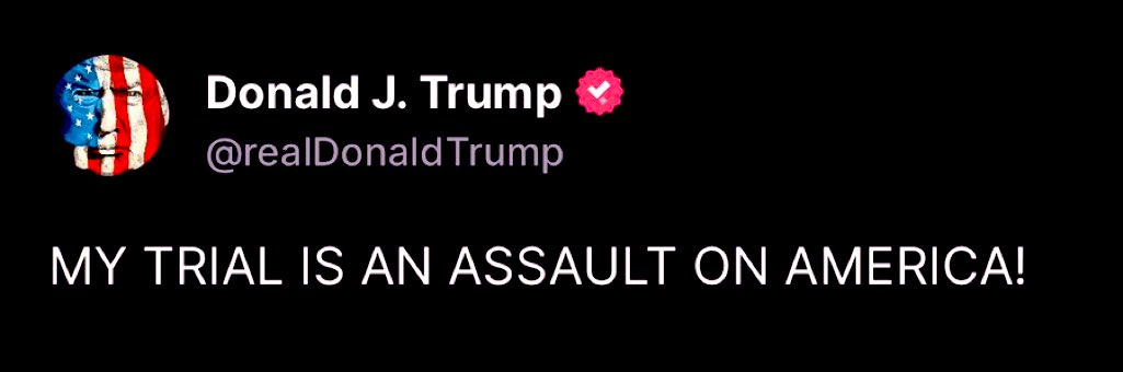 You are an assault on America. Your trial is America fighting back.