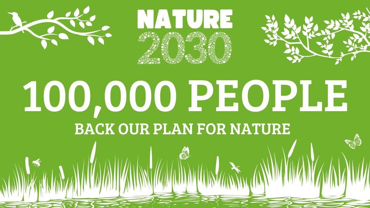 Nature is in crisis.

We need all politicians to rise to the challenge.

Over 100,000 people have signed our #Nature2030 letter to all political parties demanding 5 urgent actions to protect & restore nature by 2030💚