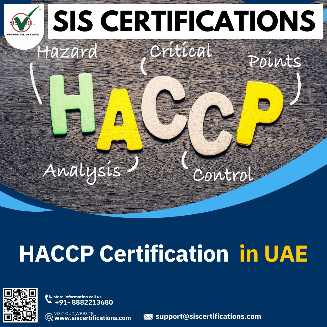 To ensure that food products are safe and hygienic and meet strict regulatory requirements, the food industry in the #UAE places a high value on #HACCP certification.  Visit: bit.ly/43c9A8n, call +91-8882213680, email support@siscertifications.com
#SISCertifications