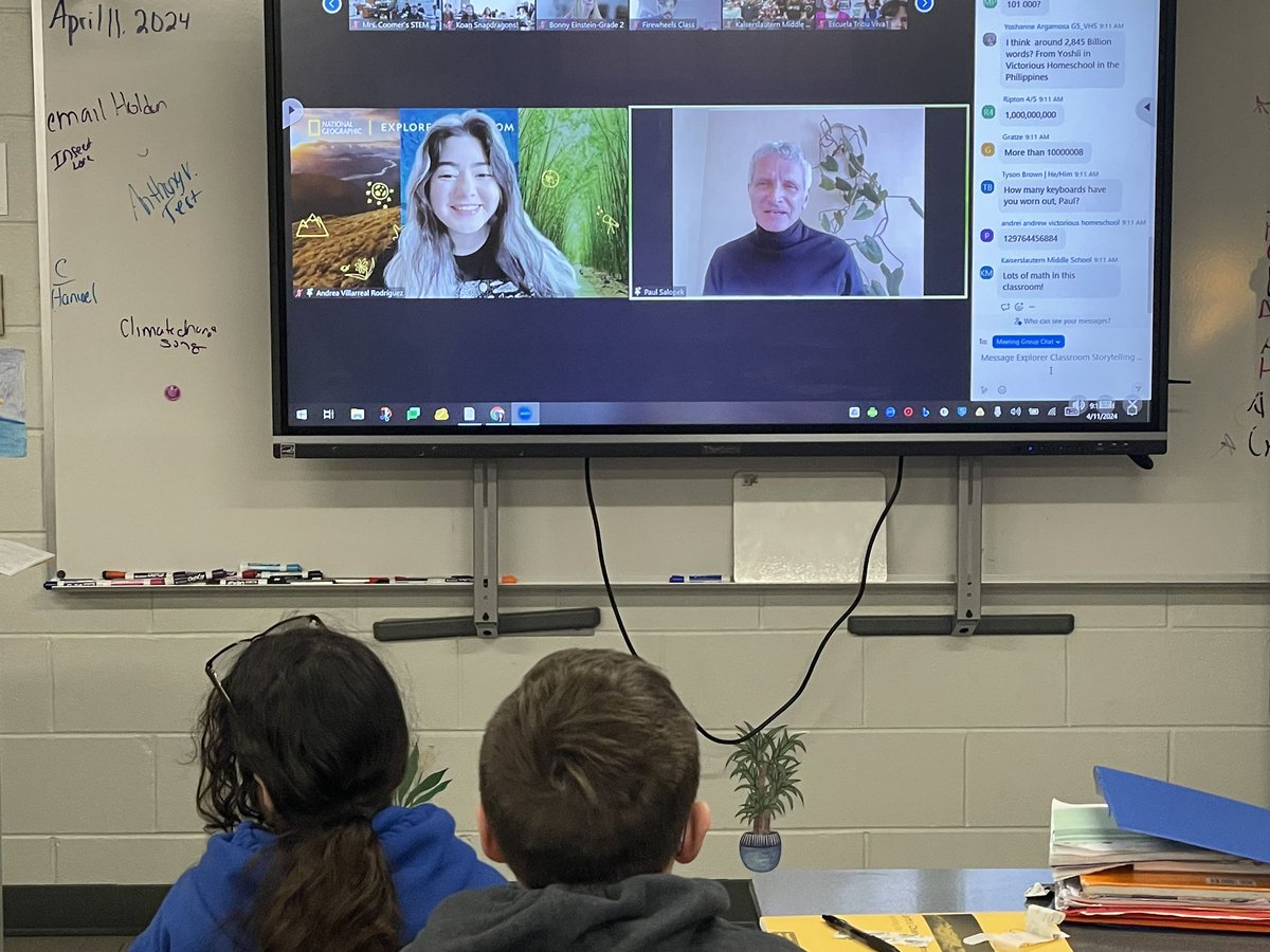 Last week, @PaulSalopek joined National Geographic Education’s Explorer Classroom Storytelling Series. 👣 A recording of Paul’s session, “Journalism on Foot,” is available for viewing here: youtube.com/live/eUsh-DVDT… Photo by @tracycrowley77. #NatGeoExplorer