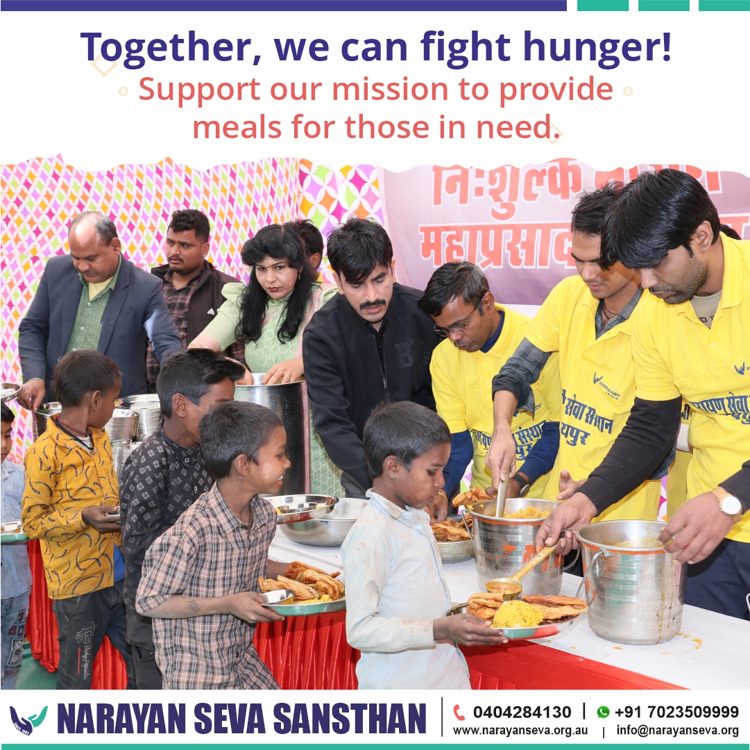 Join us in alleviating hunger and supplying food to underprivileged families. Your contribution makes a difference!
.
.
#NarayanSevaSansthan #endhunger #charity #hunger #foodbank #feedthehungry #fighthunger #food #donation
