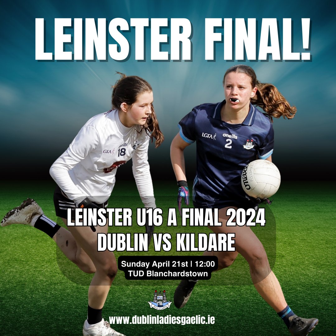 *Venue confirmed* TUD Blanchardstown Campus will host this Sunday's @LeinsterLGFA U16 final between Dublin & Kildare. The action will get underway at 12:00 noon. Tickets for the game will go on sale shortly via universe.com