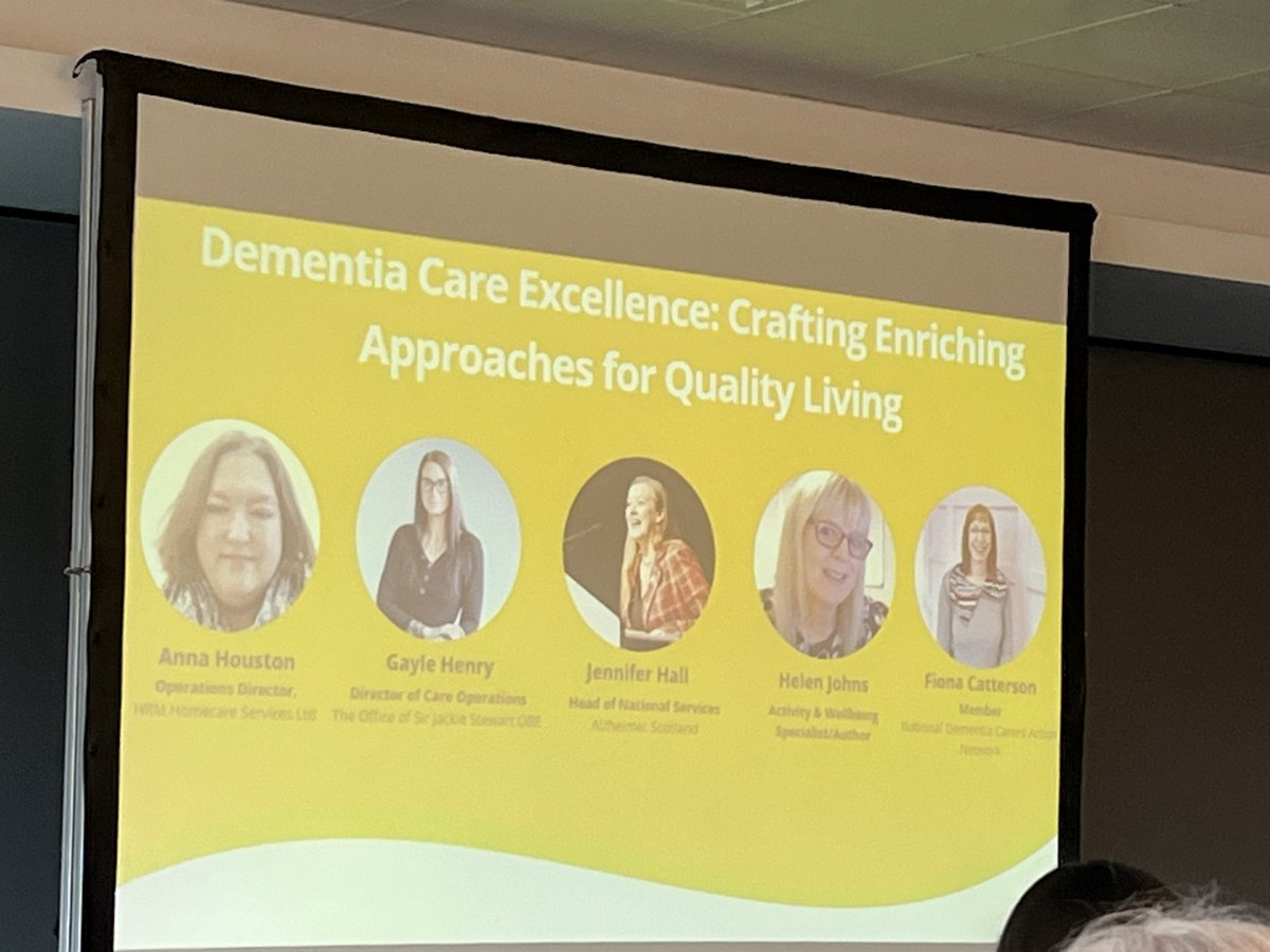 Pleased to represent @PlaylistforLife at the @careroadshows today. 

An excellent discussion around dementia care. Importance of personalisation, meaningful activities, involvement of families & what’s important to the individual. #careroadshows 

@NDCAN_Scotland @DementiaReThink