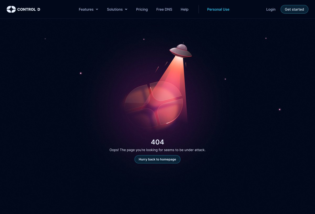 zee7's tweet photo. Working on 404 page for @ControlDNS. Which one looks better? 🫣 🛸 👾 https://t.co/ygEZ3ORthw