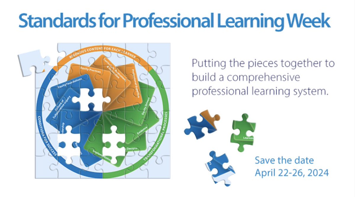 Next week, April 22-26, hear from field practitioners in various roles as they share how effective educator professional learning can provide solutions to many of today’s challenges in K-12 education. Get details: standards.learningforward.org/standards-week… #k12education #K12 #Stand4PL