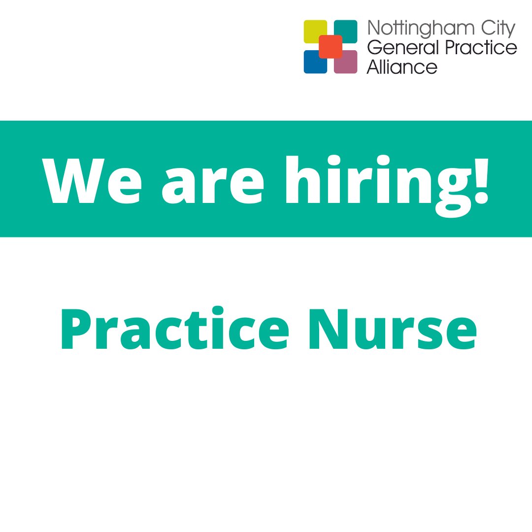 Vacancy! We are looking for a Practice Nurse to join our team in Nottingham city centre. Deadline for applications is Friday 19 April. Apply here: healthjobsuk.com/job/UK/Notting…