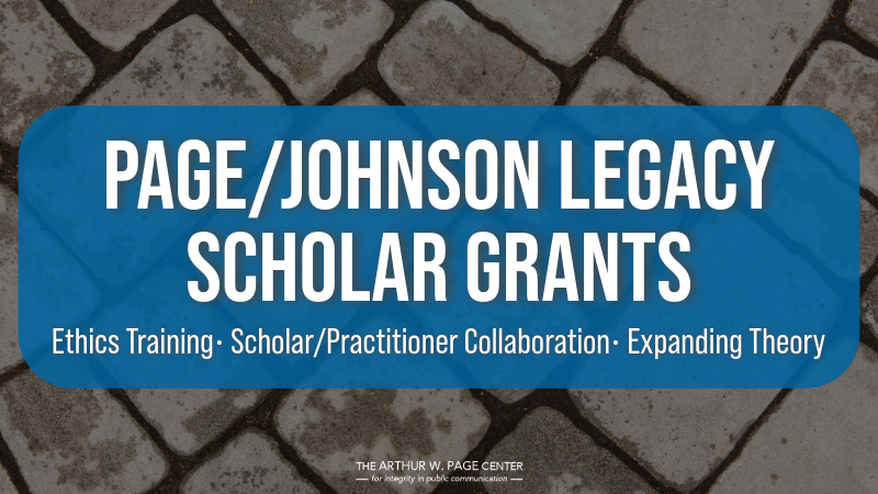 ThePageCenter's tweet photo. 17 research projects in ethics education, practice and theory headline our 2024 Page/Johnson Legacy Scholar Grants. Congratulations, scholars!
https://t.co/0tgKtlzn69 https://t.co/Djdd1TMgYb