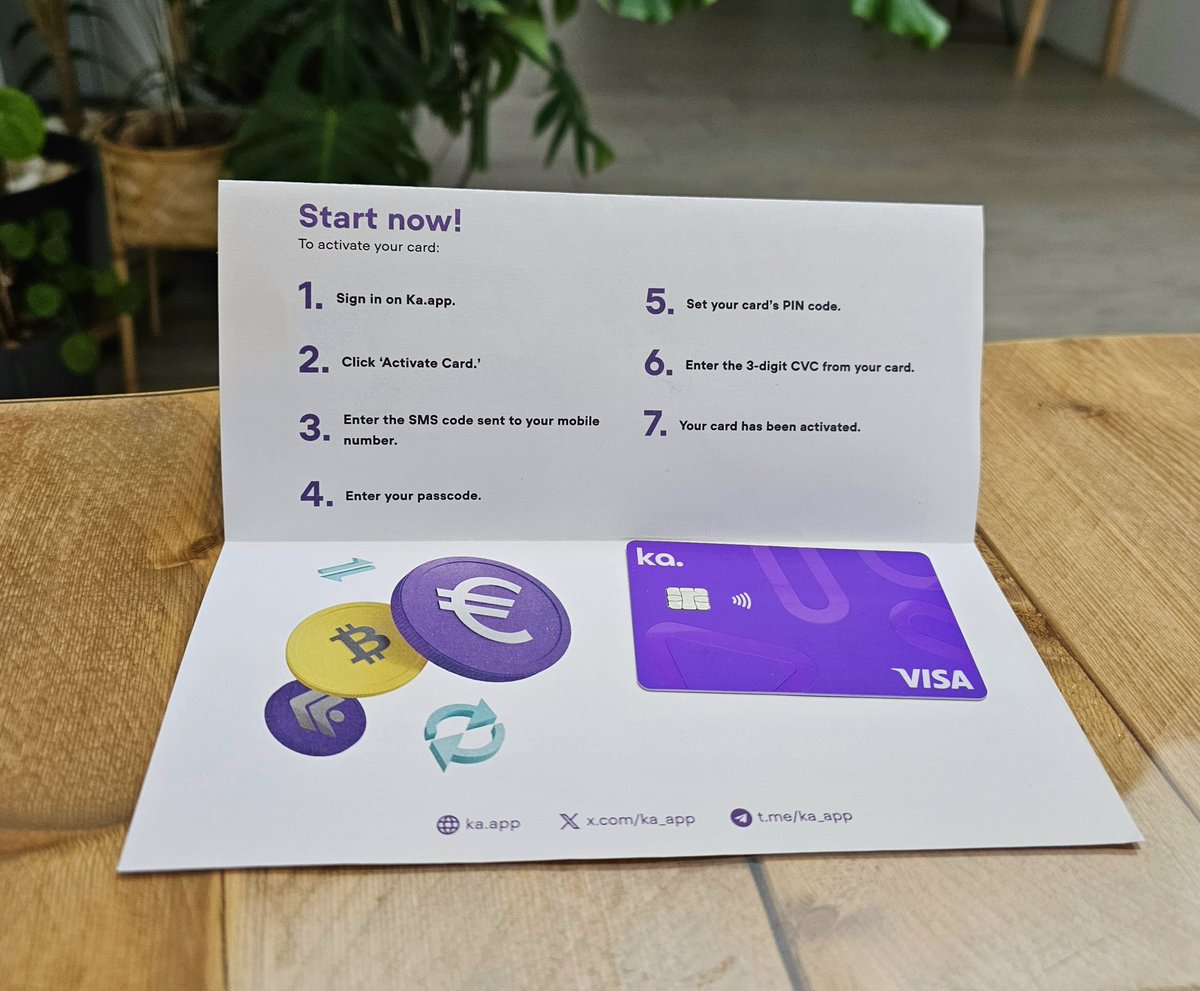 Somers_BartPJ's tweet photo. I received @ka_app @Visa card. $Kasta is ππππβοΈ
β
Easy to use
β
P2P for free
β
Fast, secure https://t.co/D2Mgo1rtFC