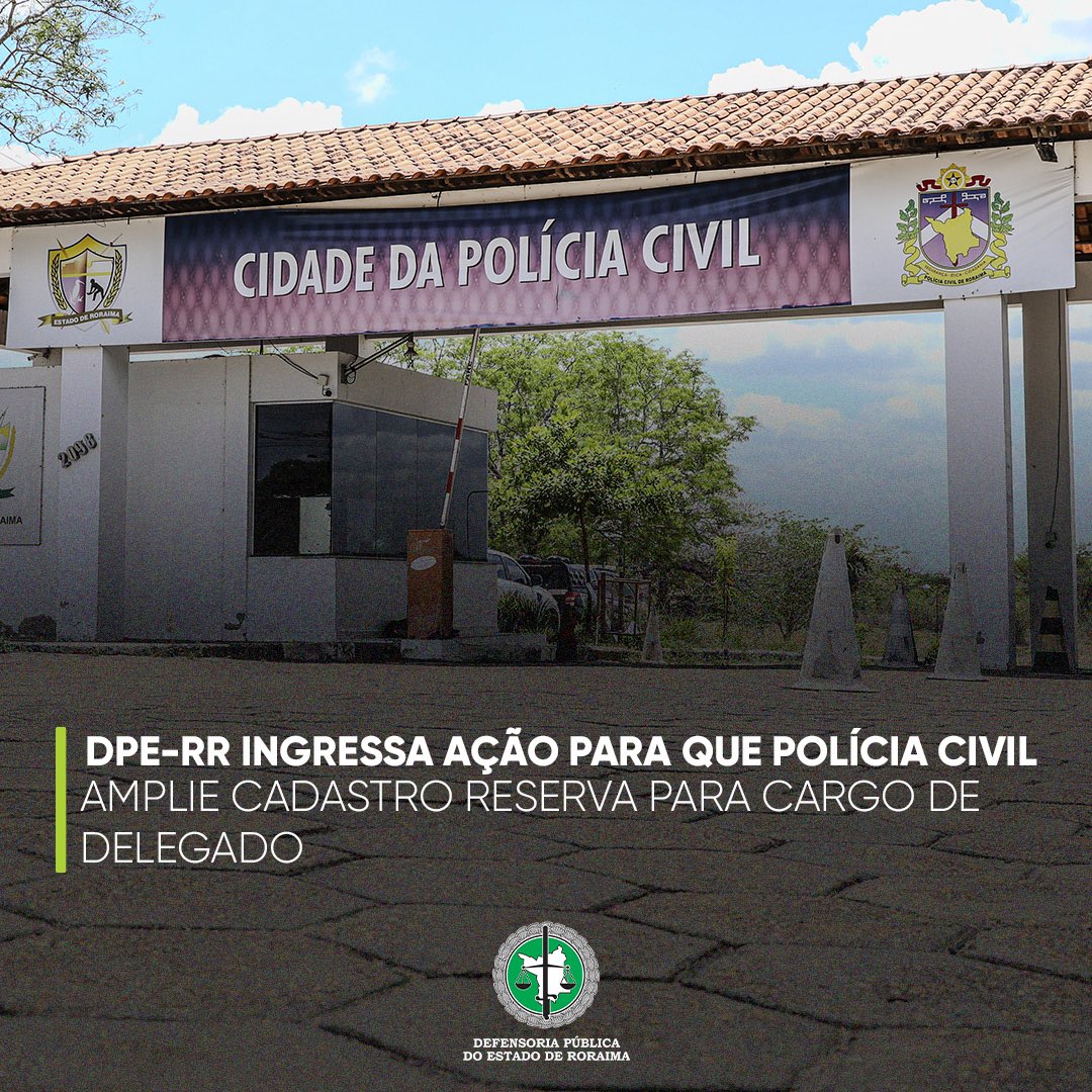 DefensoriaRR's tweet image. A Ação Civil Pública foi ingressada pelo Grupo de Atuação Especial (GAED) e é resultado de um procedimento preparatório instaurado em janeiro deste ano, após a comissão dos candidatos ao cargo de delegado (a) solicitar apoio da Defensoria Pública.

#defensoriapublica
#rr 
#gaed