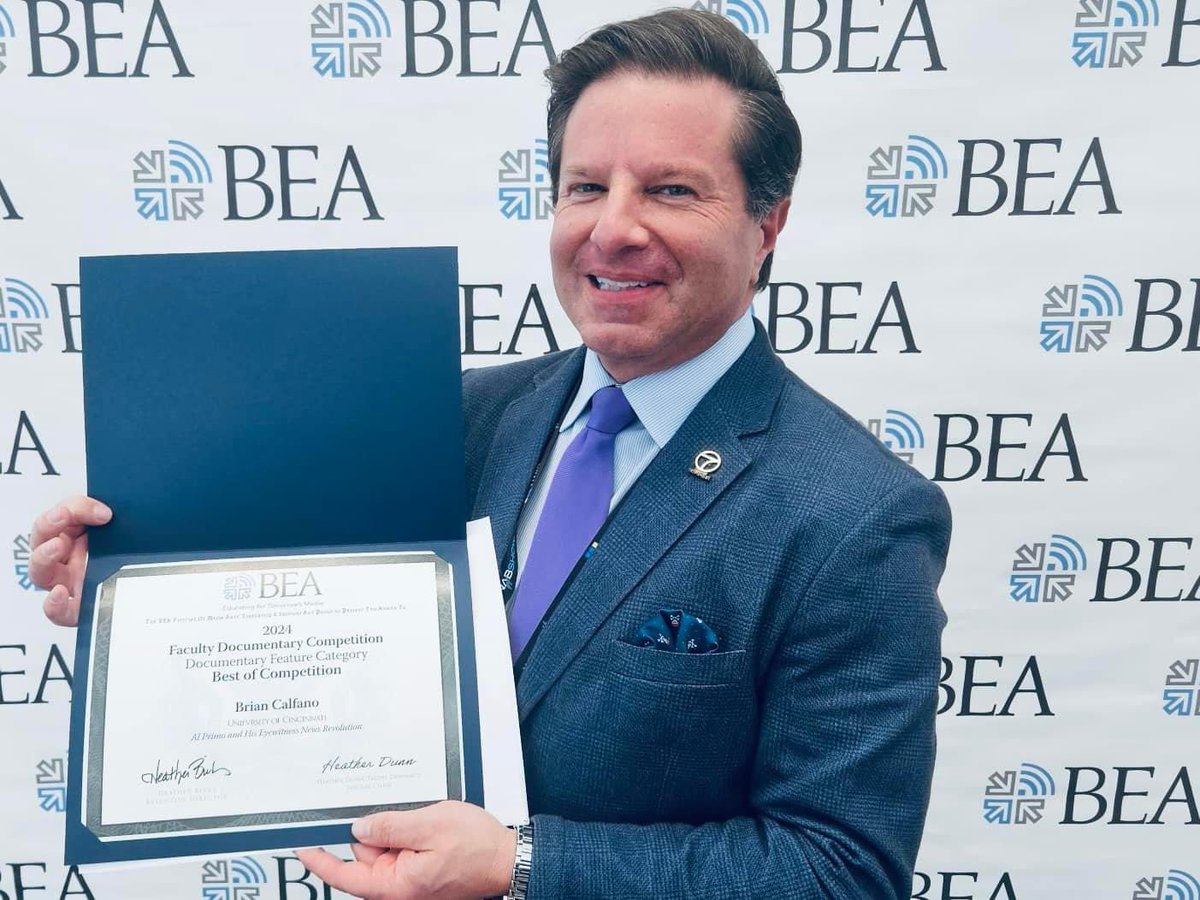 cbkmediamgt's tweet photo. The awards just keep pouring in for client @BCalfano and his documentary “Al Primo &amp; His Eyewitness News Revolution”.  Two more awards in the last two weeks brings Brian’s total to 9 awards. Congratulations Brian! 
#AlPrimo
#Documentary 
#AwardWinningProducer 
#TeamCBK https://t.co/RxntjvtYLw