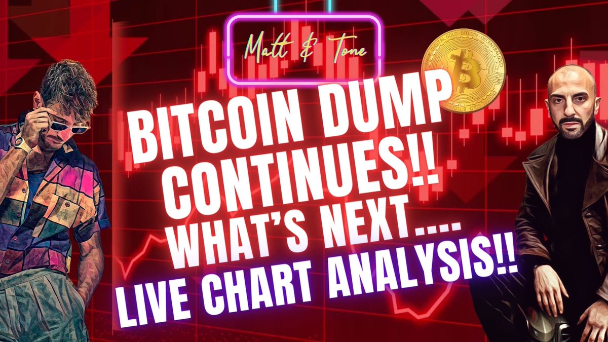 #BITCOIN CRASH CONTINUES!! - WHAT'S NEXT?! Let's ask @AlphanumetriX and @ToneVays with a live look at charts: 👉youtube.com/live/NfR5jXkkF…