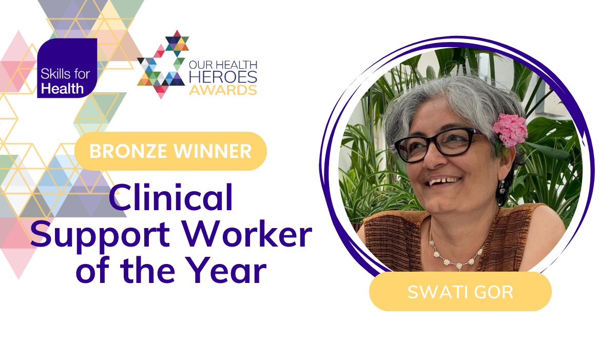 This year’s #OurHealthHeroes Clinical Support Worker of the Year BRONZE Award goes to Swati Gor, a Healthcare Assistant at Havergal Surgery for her unwavering dedication to prioritising patient needs and going above and beyond 🥉 Congratulations Swati! 💙