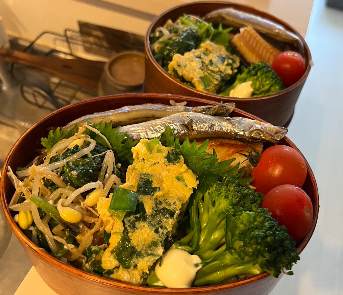 chibimaru_gohan's tweet photo. 里帰り出産から戻って、久しぶりにお料理をしています🕊️
寝かしつけをした後、夜に作るのでさらに手抜きになっております😂
#お弁当 #手抜き料理　#朝ごはん https://t.co/E5eo3RNMrX