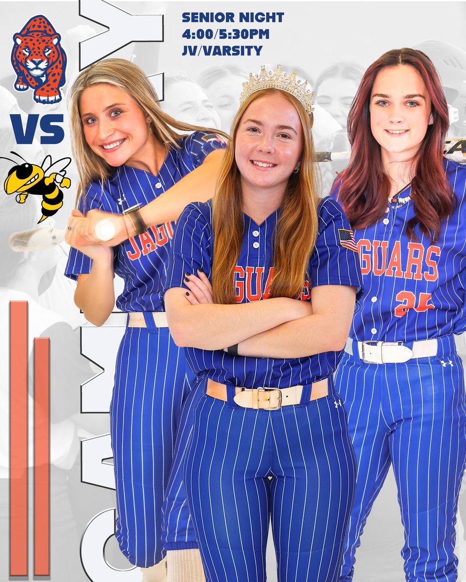 MCSoftballJags's tweet photo. It’s SENIOR night!! We will recognize our seniors between the JV and Varsity games. JV 4:00PM/Varsity 5:30PM. Come out and support your lady Jags!! 💙🧡 https://t.co/CtxcIGcjir