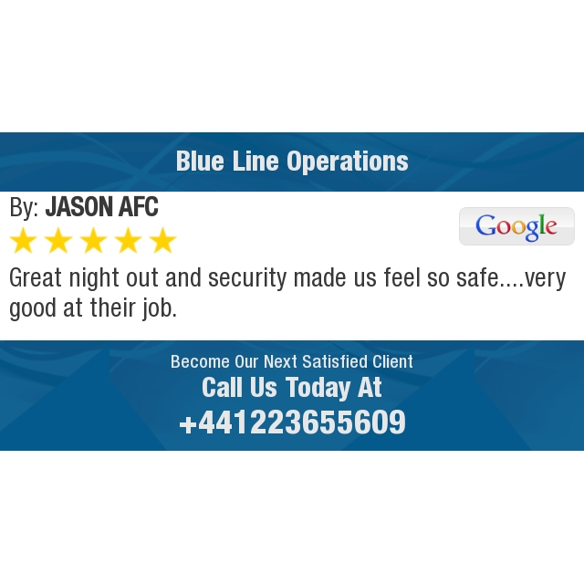 BLOsecServices's tweet photo. 5 Star: JASON A. "Great night out and security made us feel so safe....very good at their job." https://t.co/jk4qAIrgrx