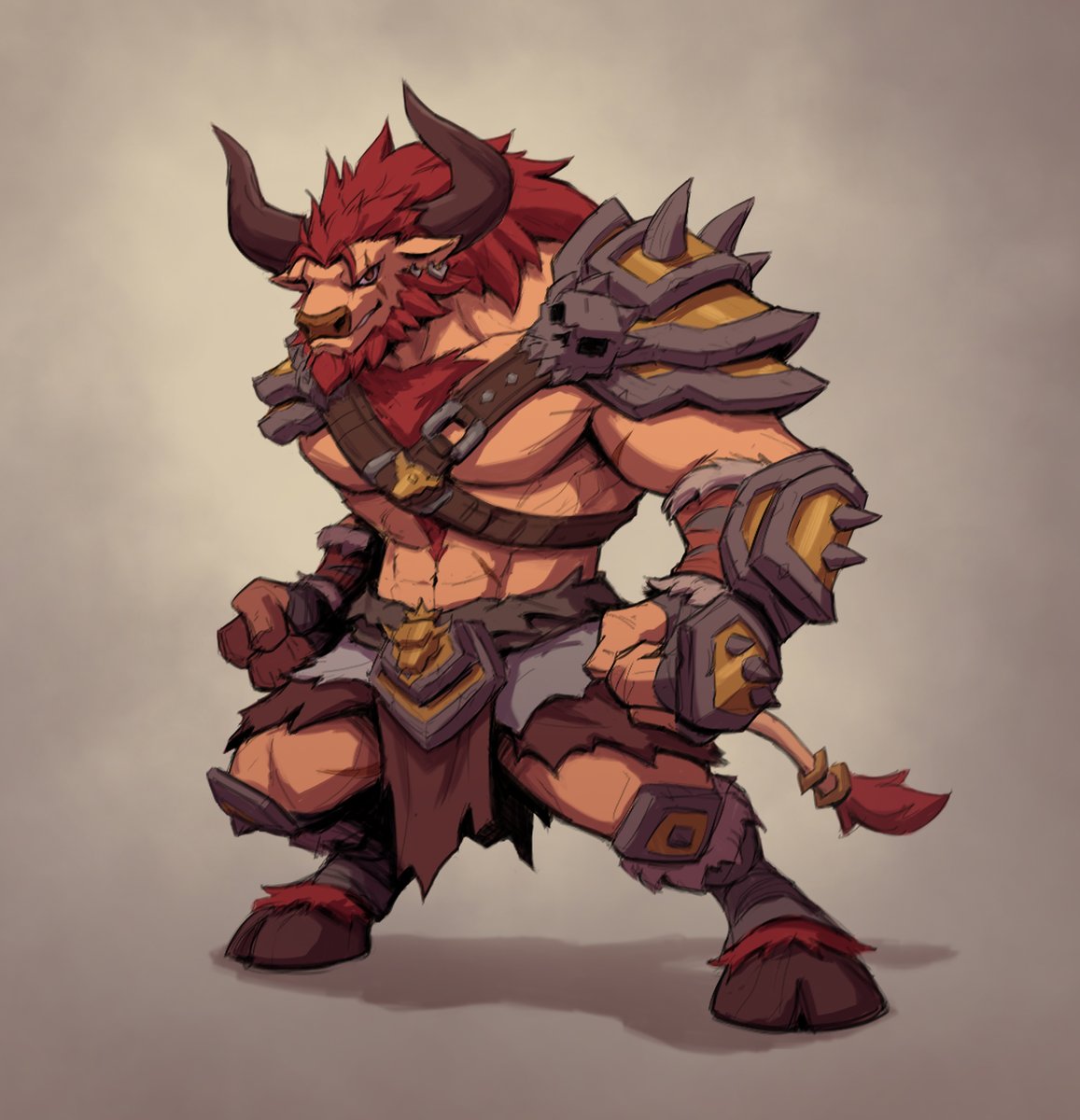 Commission I did recently. It was very fun to draw this character! Hope you like it! #digitalart #conceptart #characterdesign #fantasyart #wow #warcraft #warcraftart #tauren #characterart #commission #commissionsopen