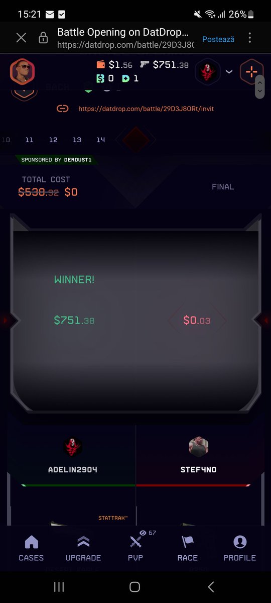 adelin2904's tweet photo. Thanks for the free sir @DerDust1 and enjoy the carry @Stef4no__ ❤️❤️, rip our tickets after 9th case https://t.co/j4NMMGWLbz