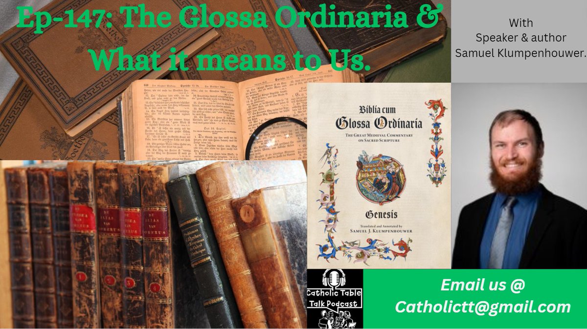 How about this episode for you guys! I sit down with author Samuel Klumpenhouwer on his book on the Glossa Ordinaria. Join us at 9amET on Thursday. Tell your friends and family.   #catholicroots #spiritualawakening #gethelp #author #ordernow #Catholictabletalkpodcast