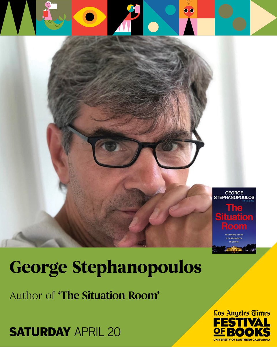 Join me this Saturday April 20th in Los Angeles at the LA Times Festival of Books for a discussion on THE SITUATION ROOM with Lorraine Ali. Tickets on sale now here: tixr.com/groups/latimes…