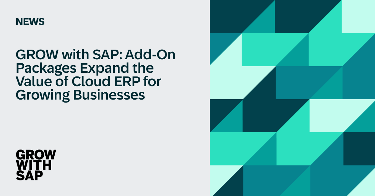 New #GROWwithSAP add-on packages provide a dependable, company-wide view that strengthens financial and HR management practices as strategic pillars for growth. Learn more ➡️ sap.to/6016whEGk