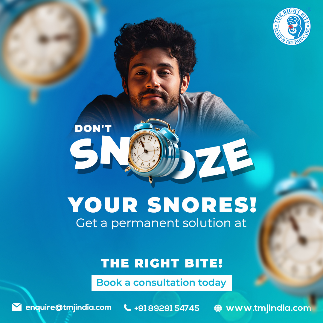 Snooze your snores? Sounds like a no-go! Say goodbye to those noisy nights and hello to peaceful sleep with The Right Bite! Book your consultation today and start dreaming in silence.​
#SayNoToSnores #DreamInSilence #snore #sleep #snoring #sleepapnea #sleepbetter #sleepdisorder
