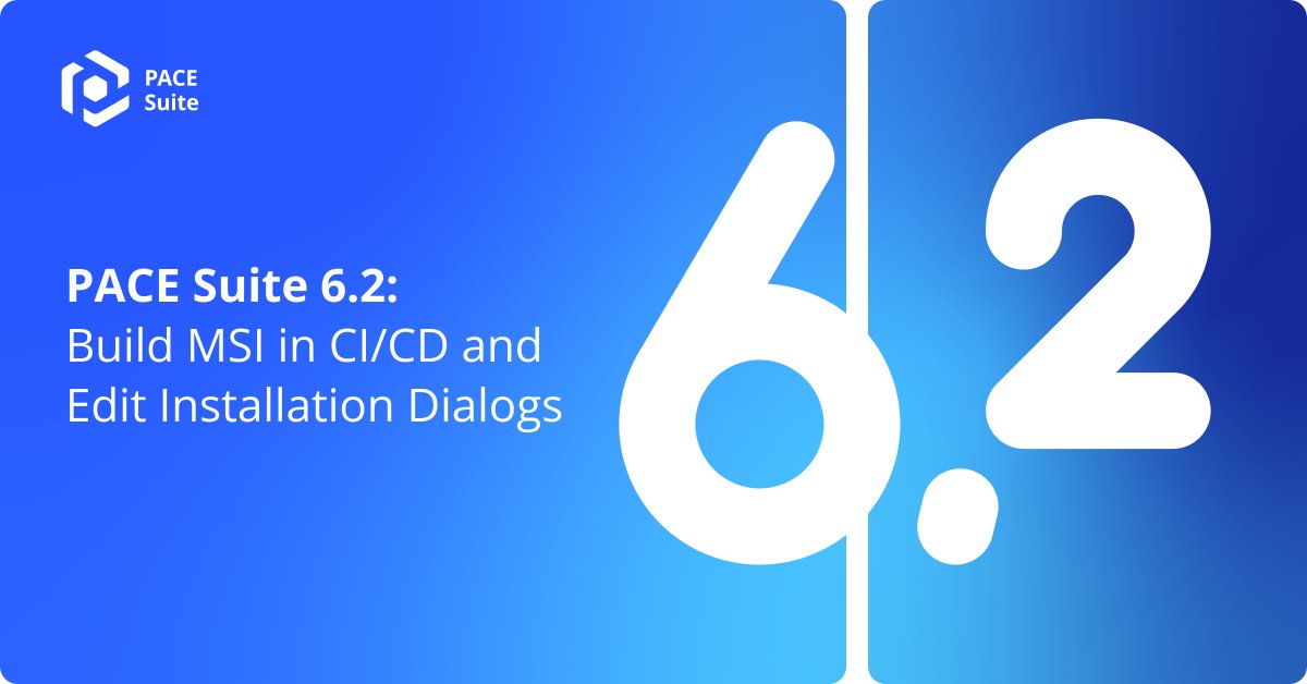 🏁Meet the new PACE Suite 6.2!
✔ A game-changing the MSI Build in CI/CD feature, simplifying software deployment for software vendors.
✔  The Editor for Installation Dialogs for effortless revision and editing of the dialog box.
&amp; more...
▶ Highlights: pacesuite.com/blog/pace-suit…