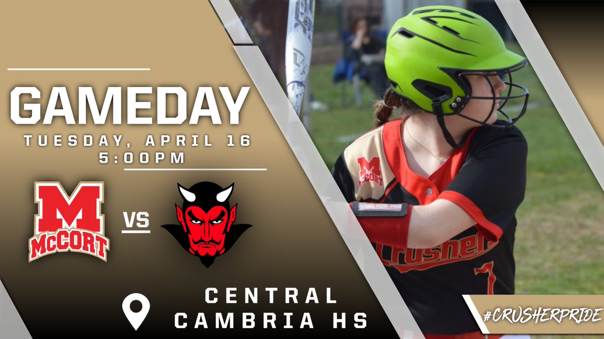 🥎// Gameday 🆚| Central Cambria HS 📍| Central Cambria HS ⌚️| 5:00 PM #CrusherPride