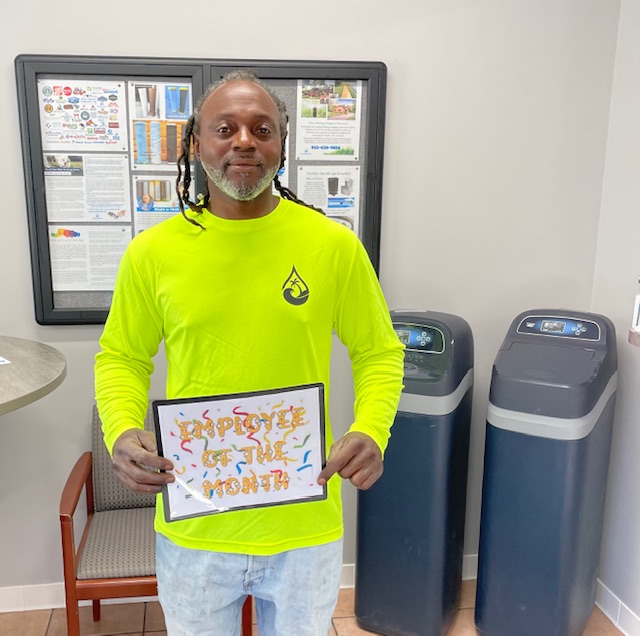 Congratulations to Stephen for winning #EmployeeoftheMonth! 🎉#Southlantic #irrigation #homeimprovement #lawncare #waterexperts #designlighting #waterfiltration #watertreatment 📞843-626-9856 🌐Southlantic.com