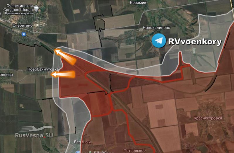 ArthurM40330824's tweet image. Offensive near #Avdeevka: The #Russian Army breaks through to Novobakhmutovka and Ocheretino, covering Berdychi
Russian troops took over the Zarya gardening partnership, confidently advancing towards Novobakhmutovka and Ocheretino . 🔽
