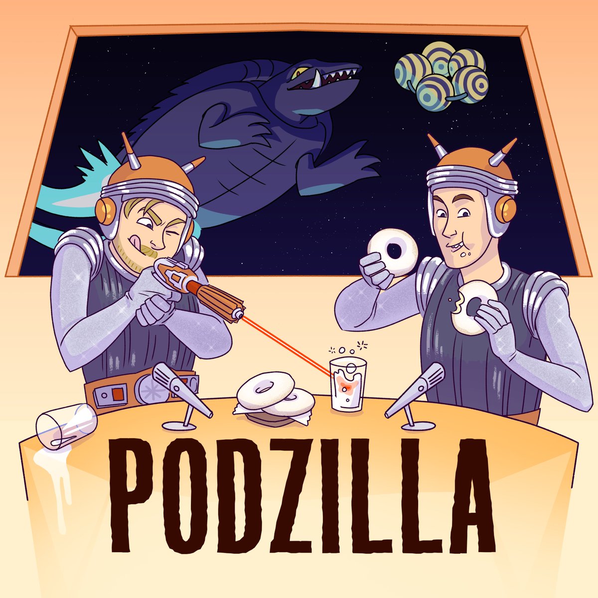 Podzilla is back for Season 4! 🐢

Join <a href="/jashezilla/">Jasher Drake</a> &amp; <a href="/ThatMykahGuy/">Mykah Drake</a> every single Wednesday as they journey through the weird and wonderful world of Gamera!

open.spotify.com/episode/0Xyrdt…

Big thank you to <a href="/echidnite/">Cassie</a> for our brand new look!

#gamera #godzilla #kaiju #podzilla