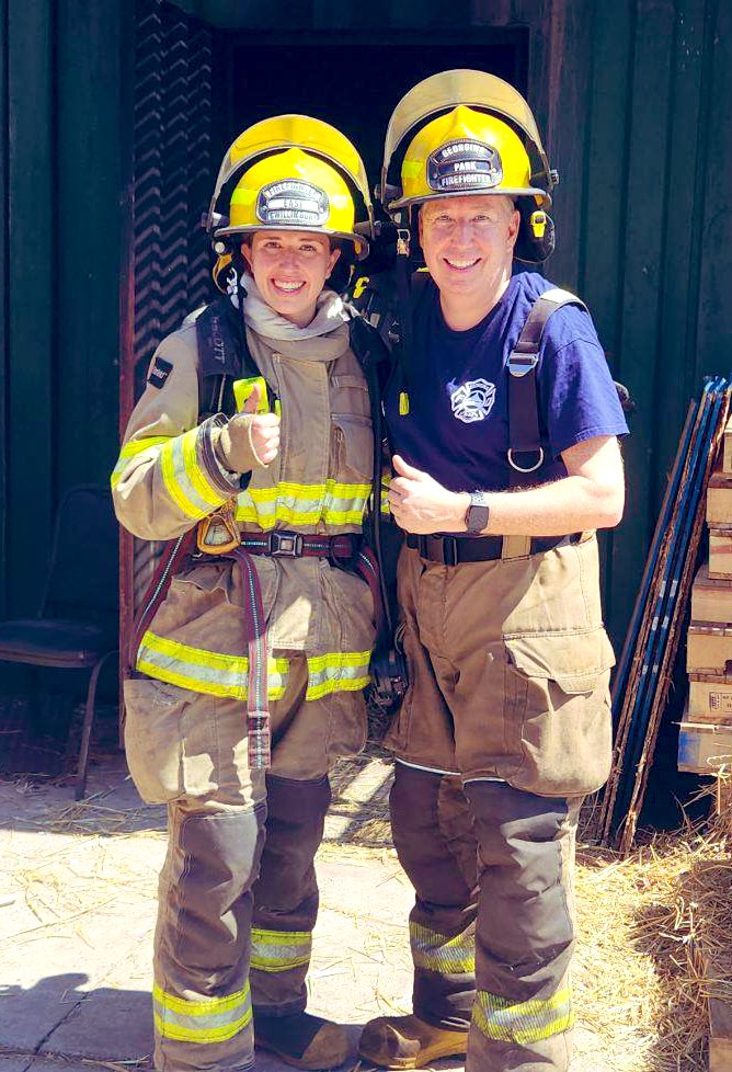 The fire service really IS a family. This daughter-father team is keeping it “all in the family this week” as they train together at FDIC in Indianapolis.

Alyson Park (left) is a career firefighter with East Gwillimbury Fire while her dad Iain Park (right) is a paid-on-call