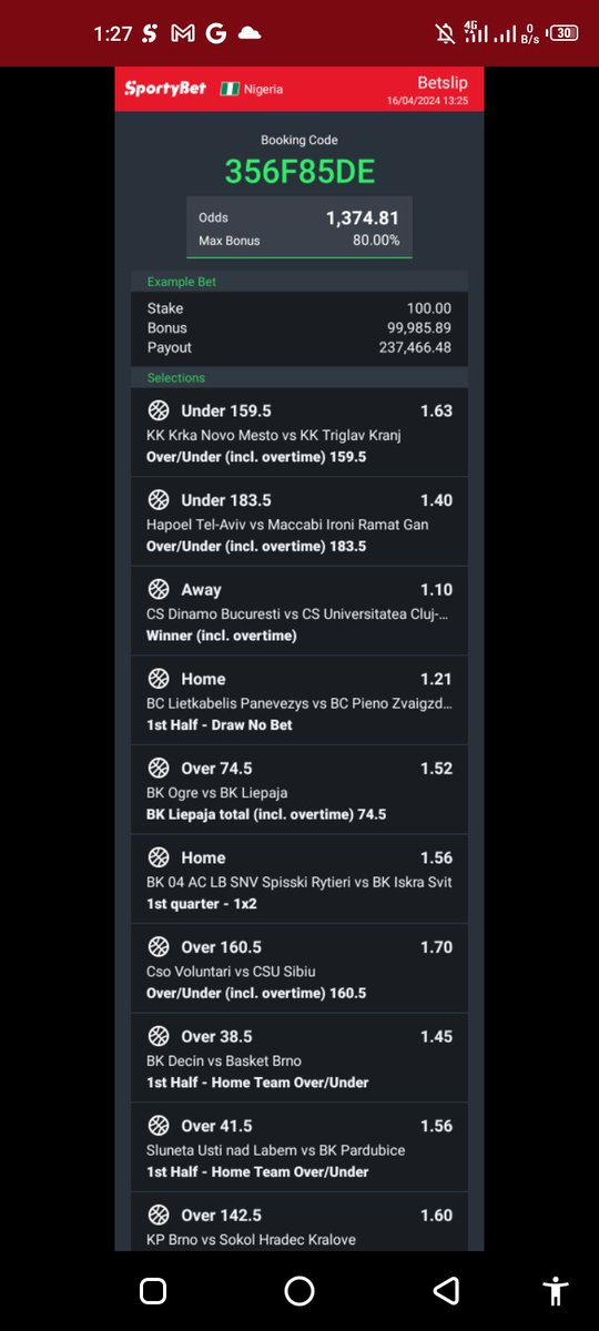 1k+ odds 🏀🏀🏀🏀 Ask for my address I go give you. This one go Boom 💥. Don't miss it @Big_Ozeal @33sbaker @Ekitipikin @LouieDi13 @TheRealCEOAmber @Ada_Daddyya @jujupunter @Akinde4486 @Aromeeh_who @BasketballProfe @Morayoorr